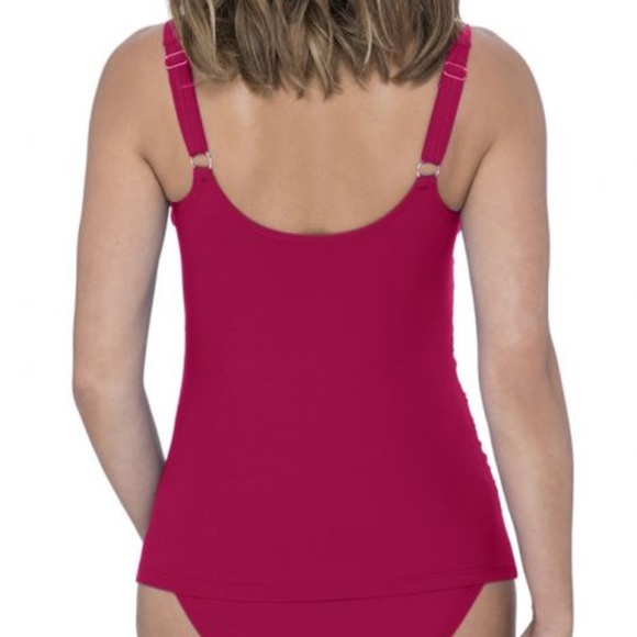 Profile by Gottex Moto D-Cup V-Neck Tankini Top
